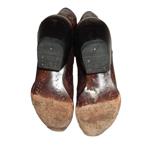 Corral Vegas Marble Western Cowboy Boots Women's 7.5 M Leather Brown Snip Toe - Picture 6 of 8